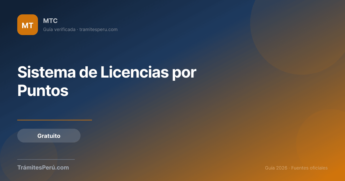 Sistema de puntos MTC: consulta tu récord | TrámitesPerú