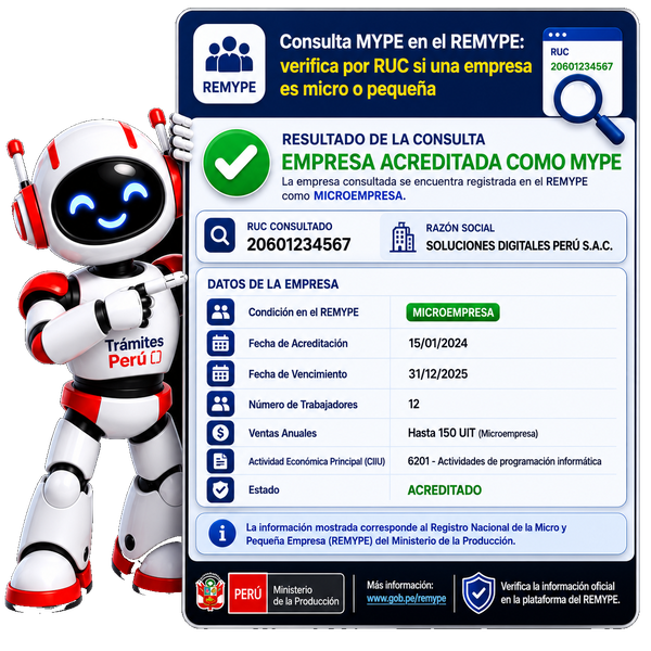 Tr&aacute;mites Per&uacute; &mdash; consulta MYPE en el REMYPE por RUC
